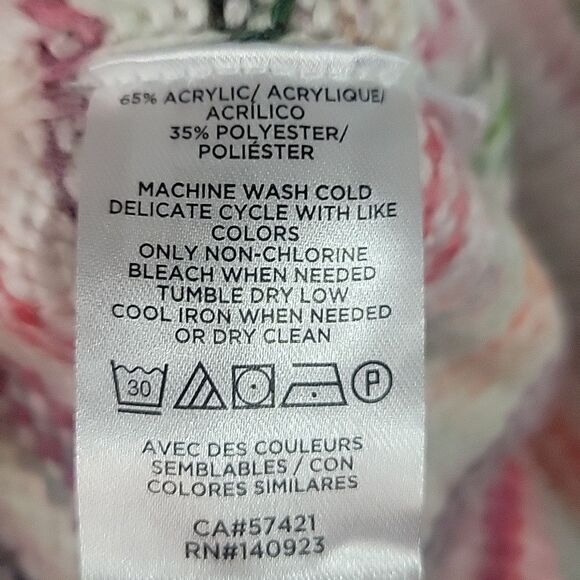 Lou & Grey For Lift Striped Oversize Multicolor Knit Sweater, Size S/XS - Picture 4 of 4